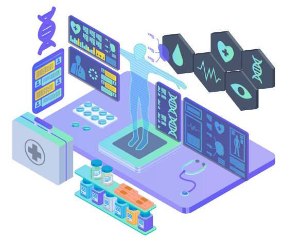 Healthcare Patient Data Isometric Illustration